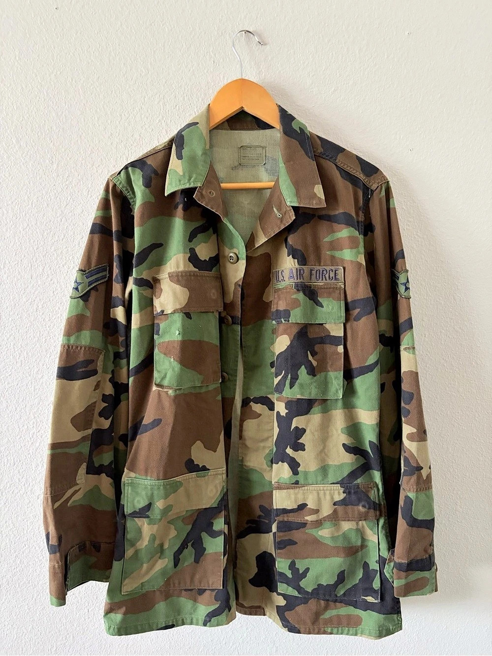US Military Issue US Air Force Woodland Camouflage BDU Field Shirt Jacket BDU
